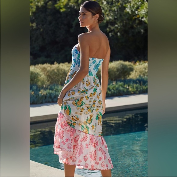 Farm Rio Tiered Cutout Cover-Up Midi Dress - Picture 2 of 3